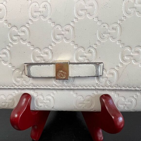 Gucci gucisima Bowie 388679 off white long wallet - Picture 2 of 14